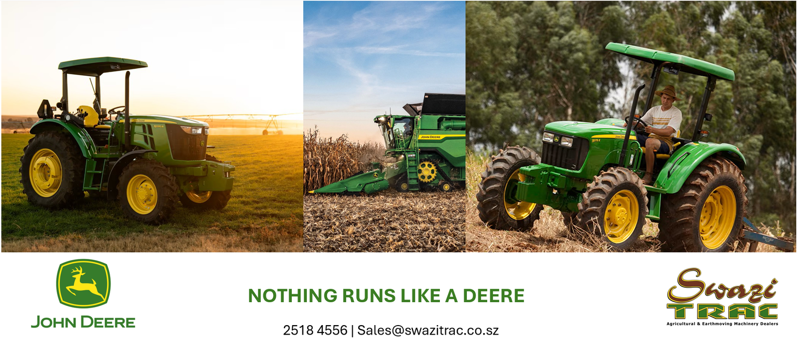 John Deere agricultural equipment in action
